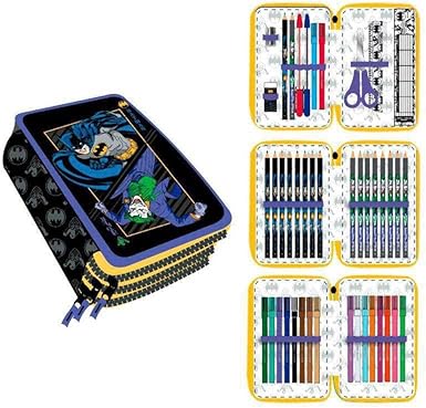 Cerdá, Estuche Plumier Triple con Rotuladores Giotto de Batman-Licencia Oficial DC Comics Unisex niños, 12.5 X X 6.5 CM : Amazon.es: Oficina papelería