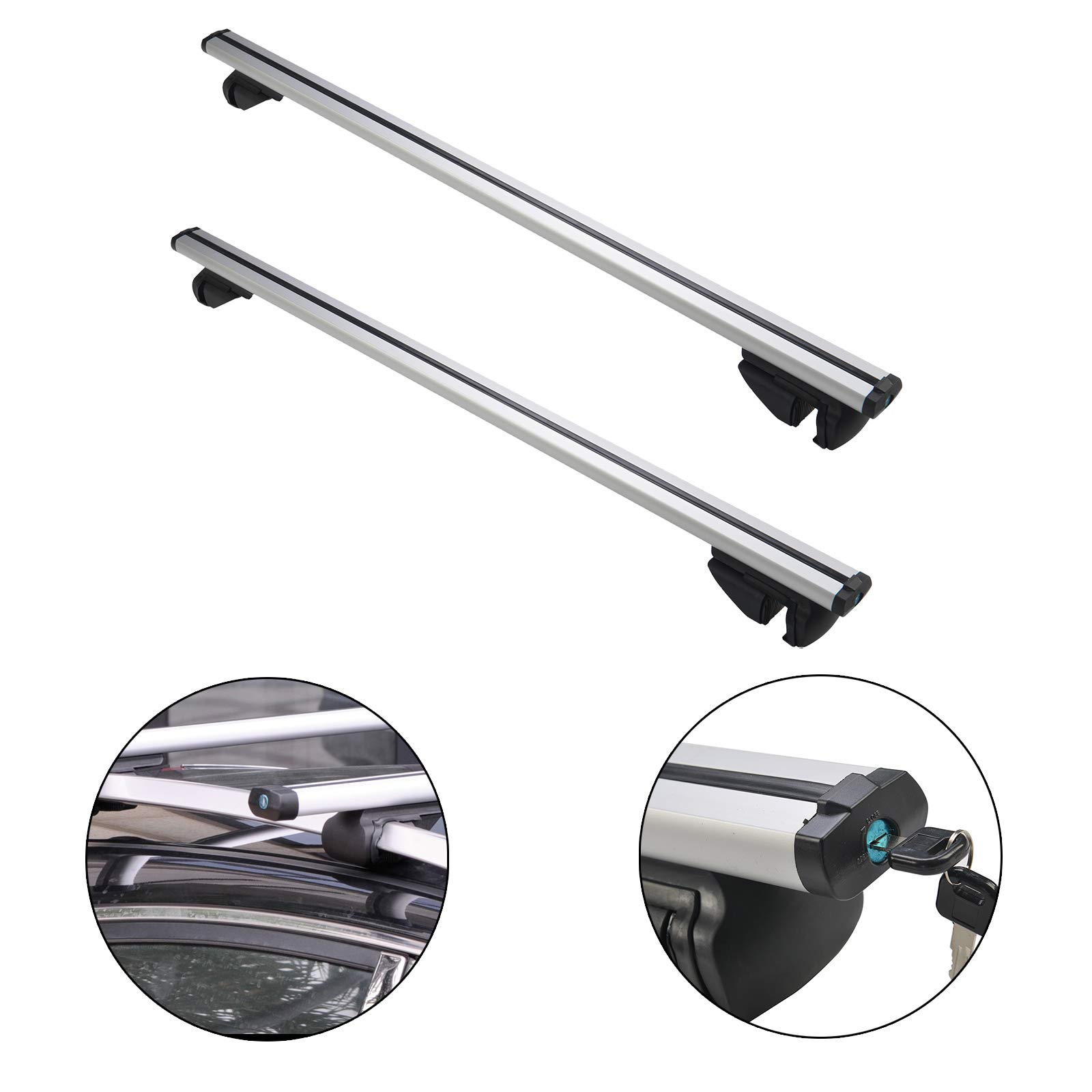 Buy YORKING 2PCS 123cm Aluminum Alloy Car Top Roof Rack Locking Cross