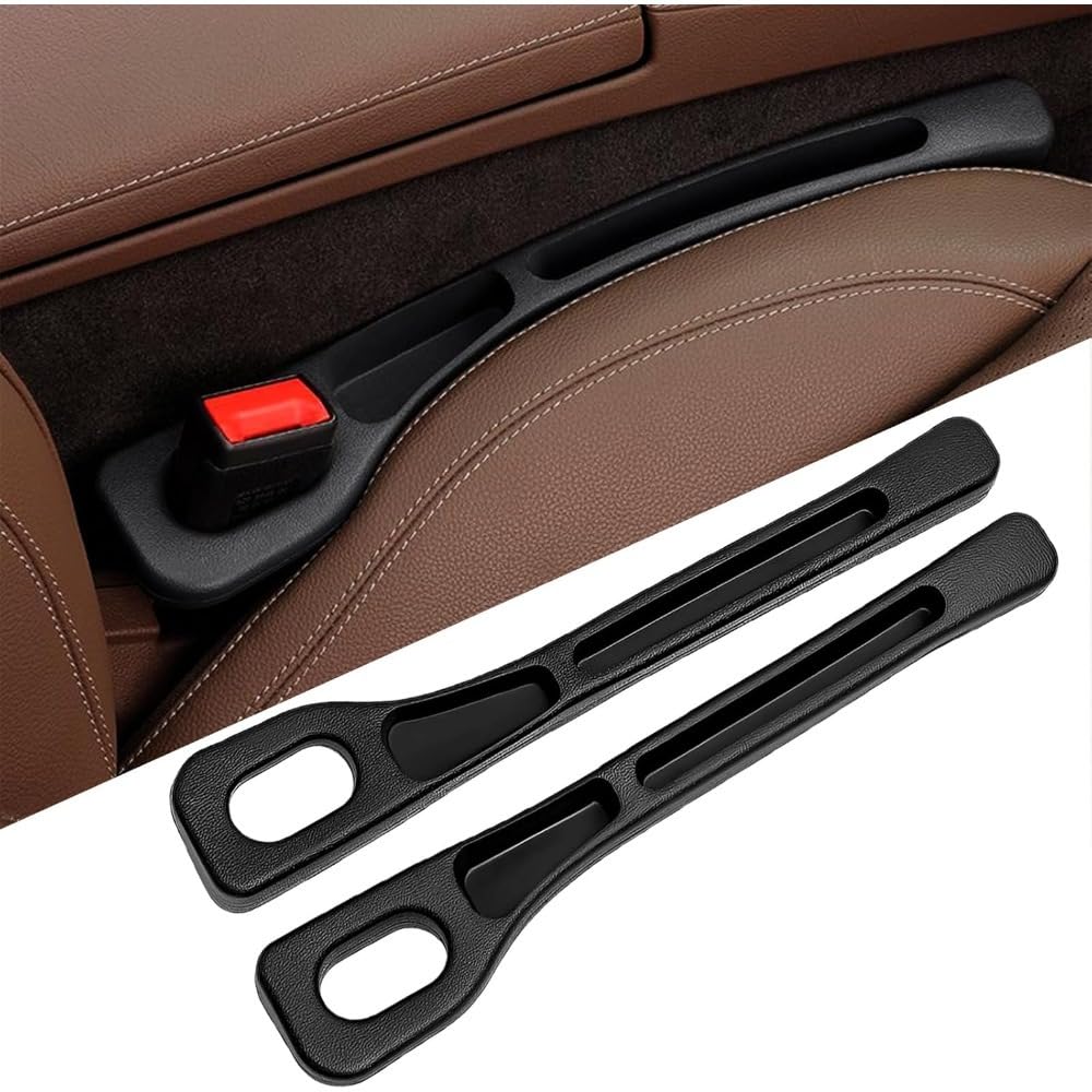 Mauxpiao A 2Pcs Car Seat Gap Fillers With Storage Compartments, Universal Seat Gap Organizer For Cars, Suvs & Trucks Rewr/A