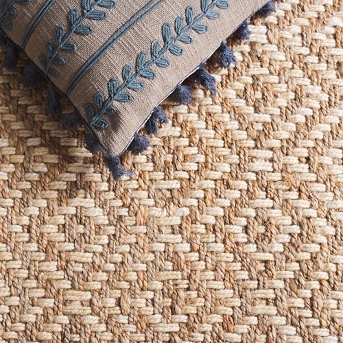 Tapete decorativo SAFAVIEH 2x3 pies en yute natural miniatura 5