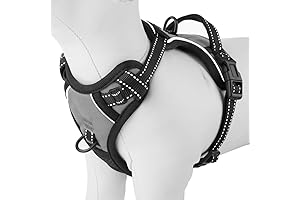 PHOEPET No Pull Dog Harness for Medium Dogs - Reflective Front Clip Dog Vest