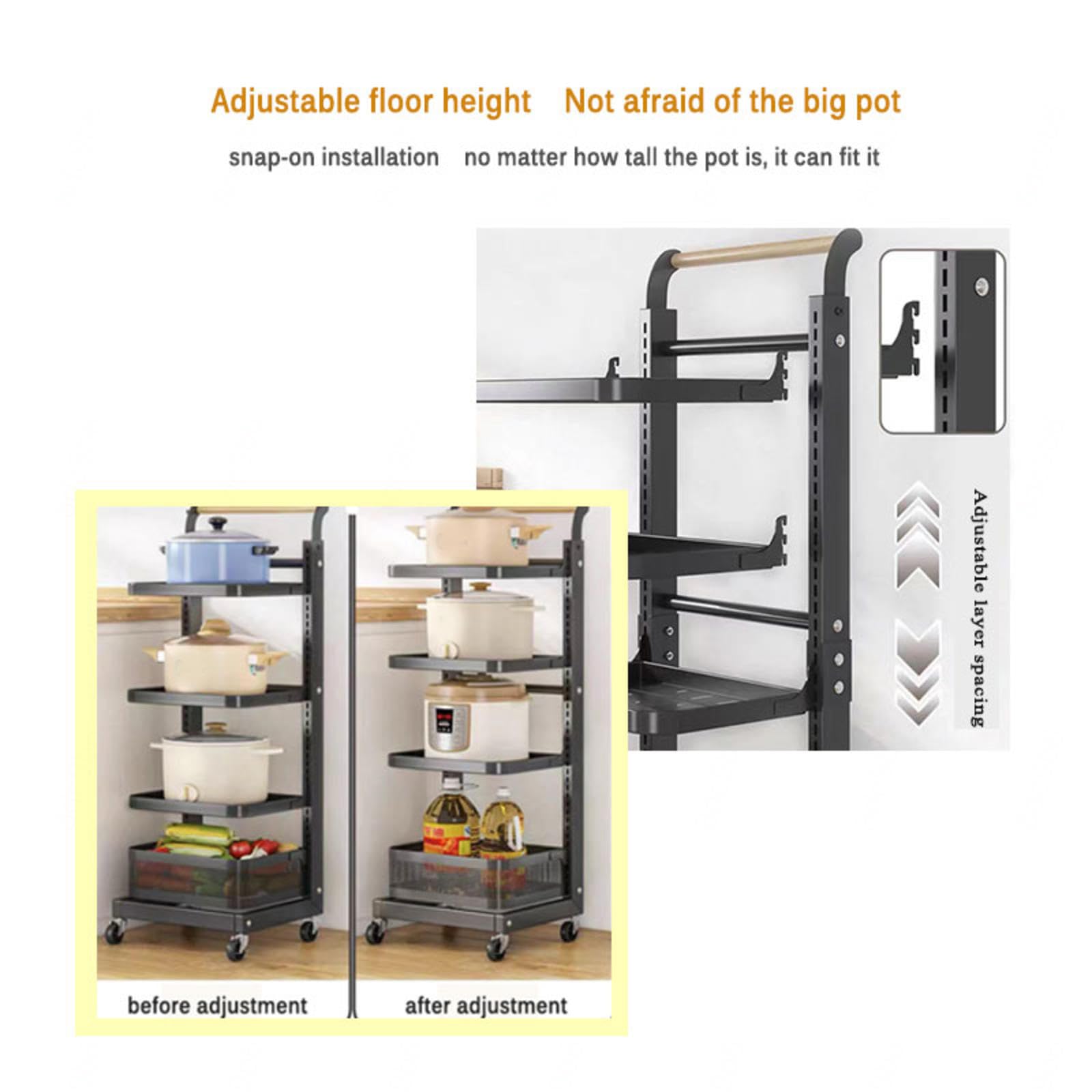 Estante de cocina negro – Soporte versátil para tapas y ollas para encimeras, elegante solución de almacenamiento que ahorra espacio con tablas de 5 x 5 pulgadas, ideal para cocinas modernas.