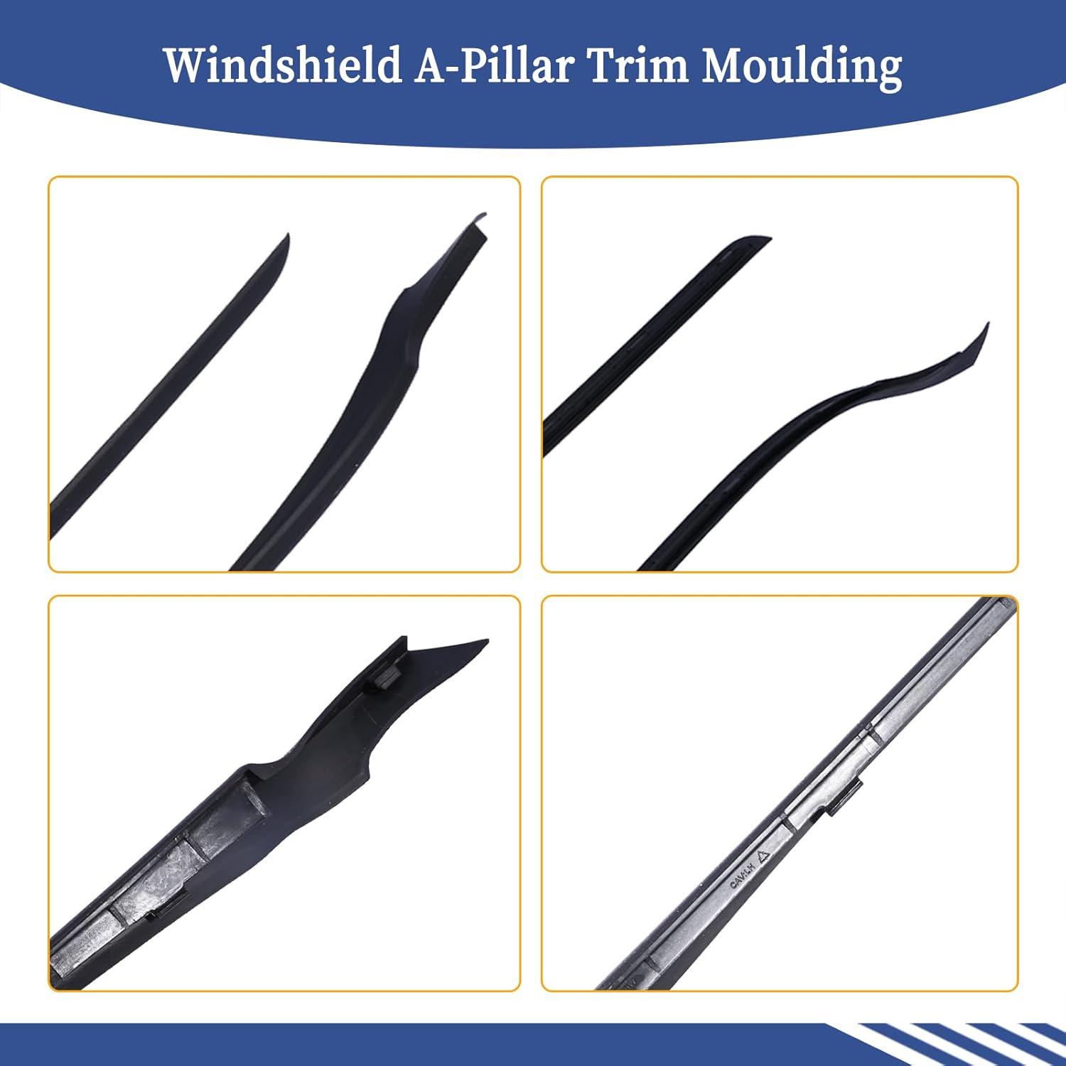 Pair Windshield A-Pillar Trim Moulding BE8Z5403137A BE8Z5403136A Compatible with Ford Fiesta 2011-2019 Both Right and Left Side RH+LH
