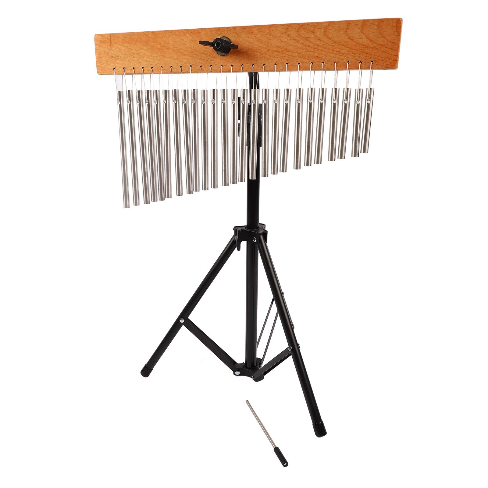 Violin-Windspiel, Schöner Klang mit Verstellbarem Stativ für Musikunterricht und Kirchendekoration, Metall-Aluminium-Legierung und Holzsockel, 1 Set