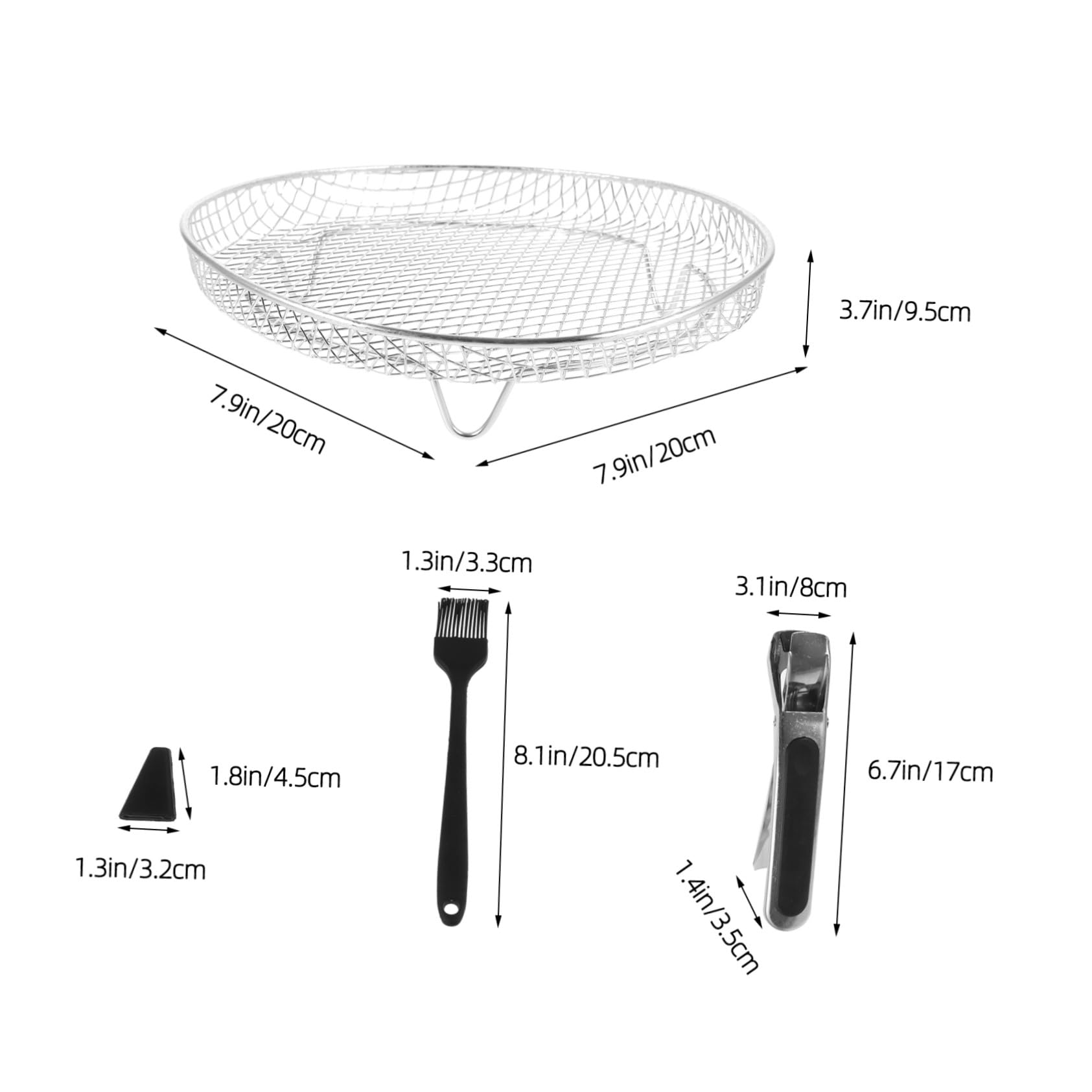 GALPADA 13pezzi Acciaio Inox Impilabili per Friggitrice ad Aria Cestello Sostitutivo per Friggitrice di Accessori ad Aria per Uso Domestico per Cottura Vapore Grigliata e Forno