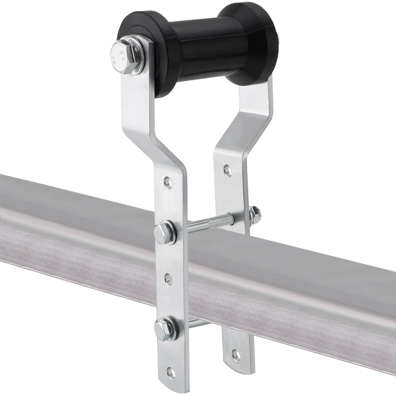 Venussar Adjustable Keel Roller with Panel Mount 5" Rubber Keel Roller for 3" Trailer Tongue