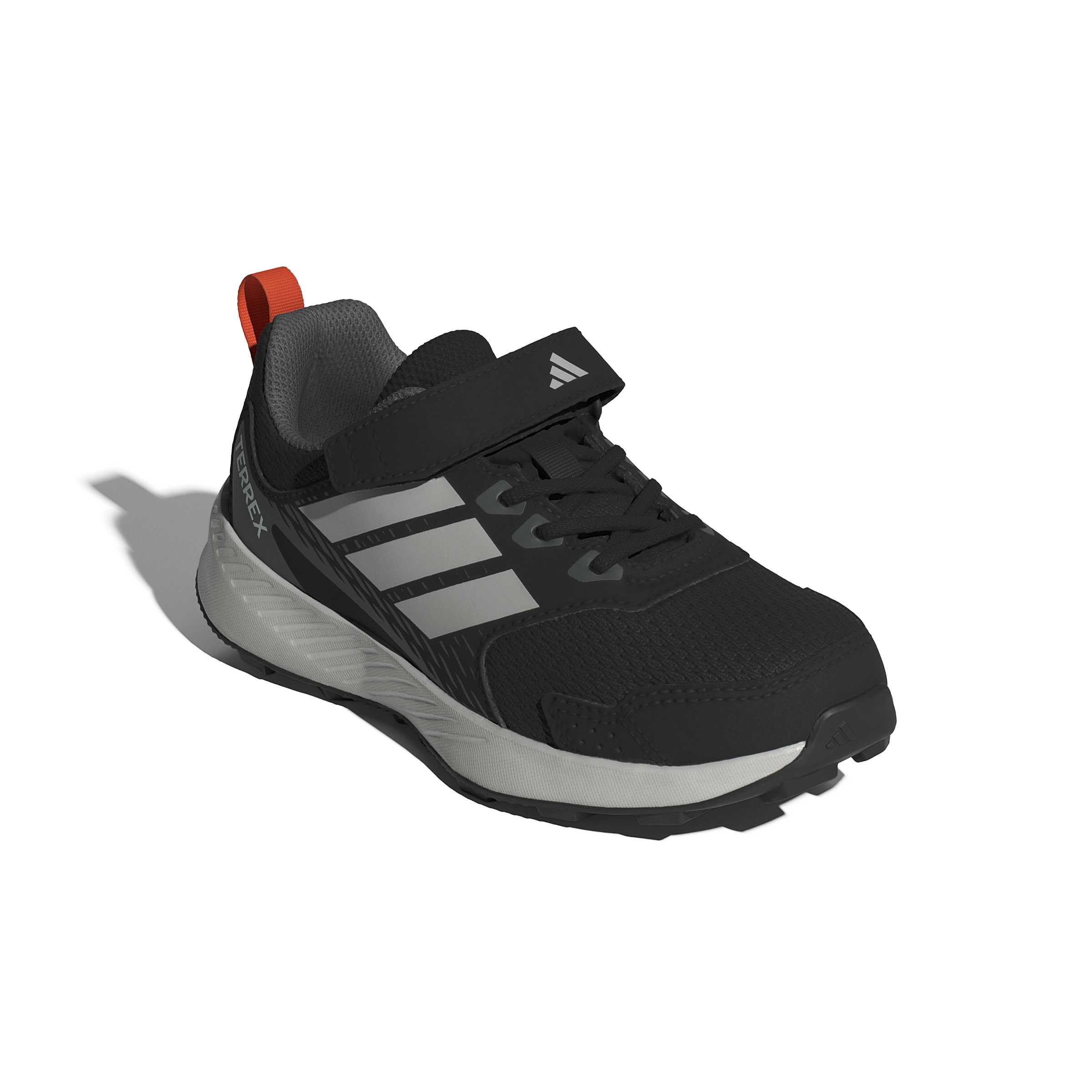 adidas Uniseks - dzieci Terrex Tracefinder Trail Running Children Shoes, Core Black/Grey One/Semi Impact Orange, 31 EU