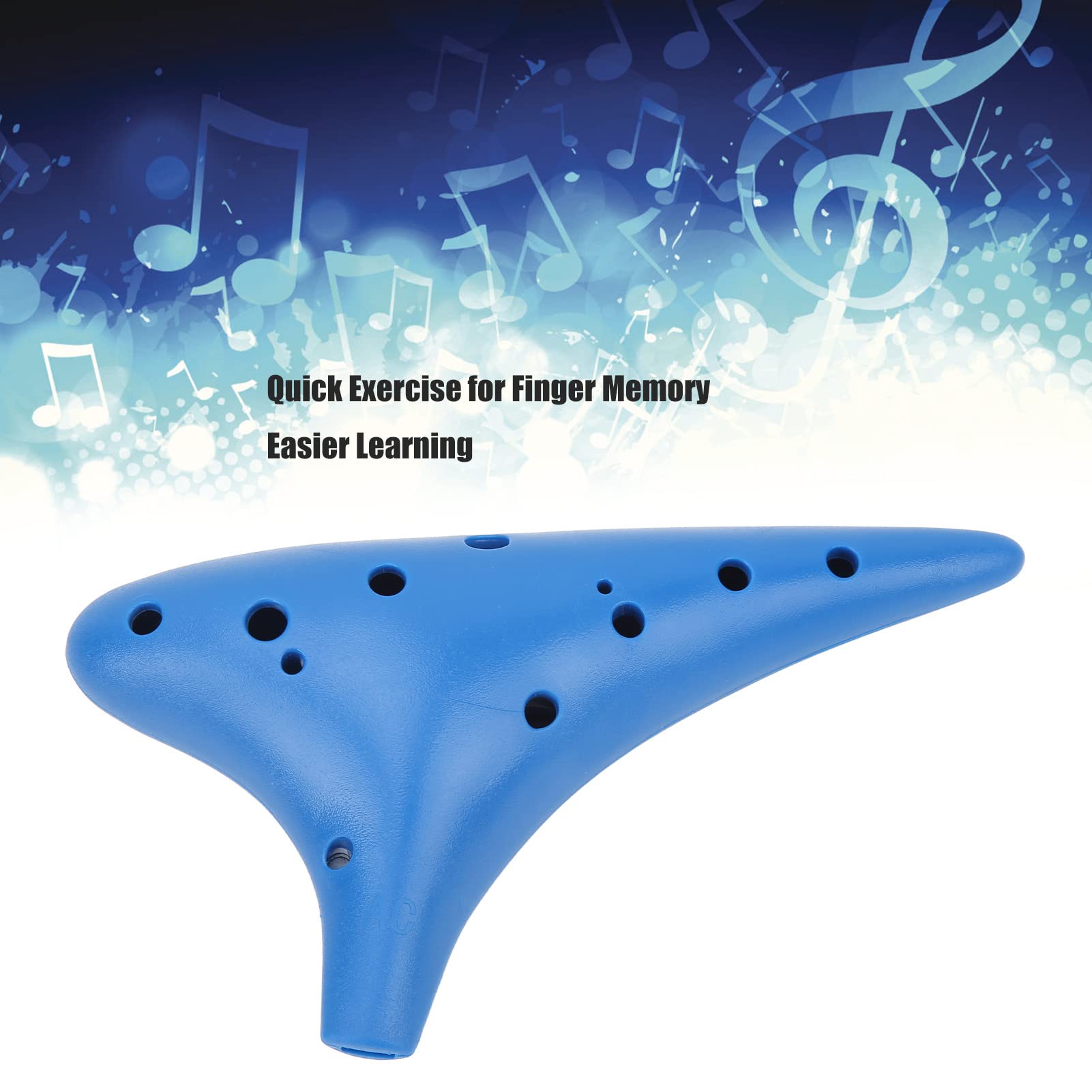 Ocarina Instrument, Ocarina Plastikowy Niebieski Łatwe Odtwarzanie w Domu