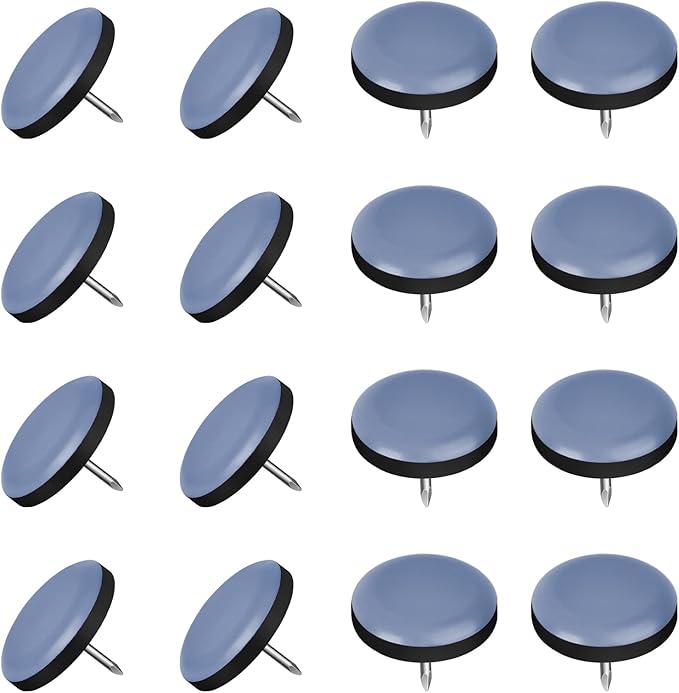32pcs Chair Glides, 1 Inch Nail on Furniture Sliders, Furniture Glides