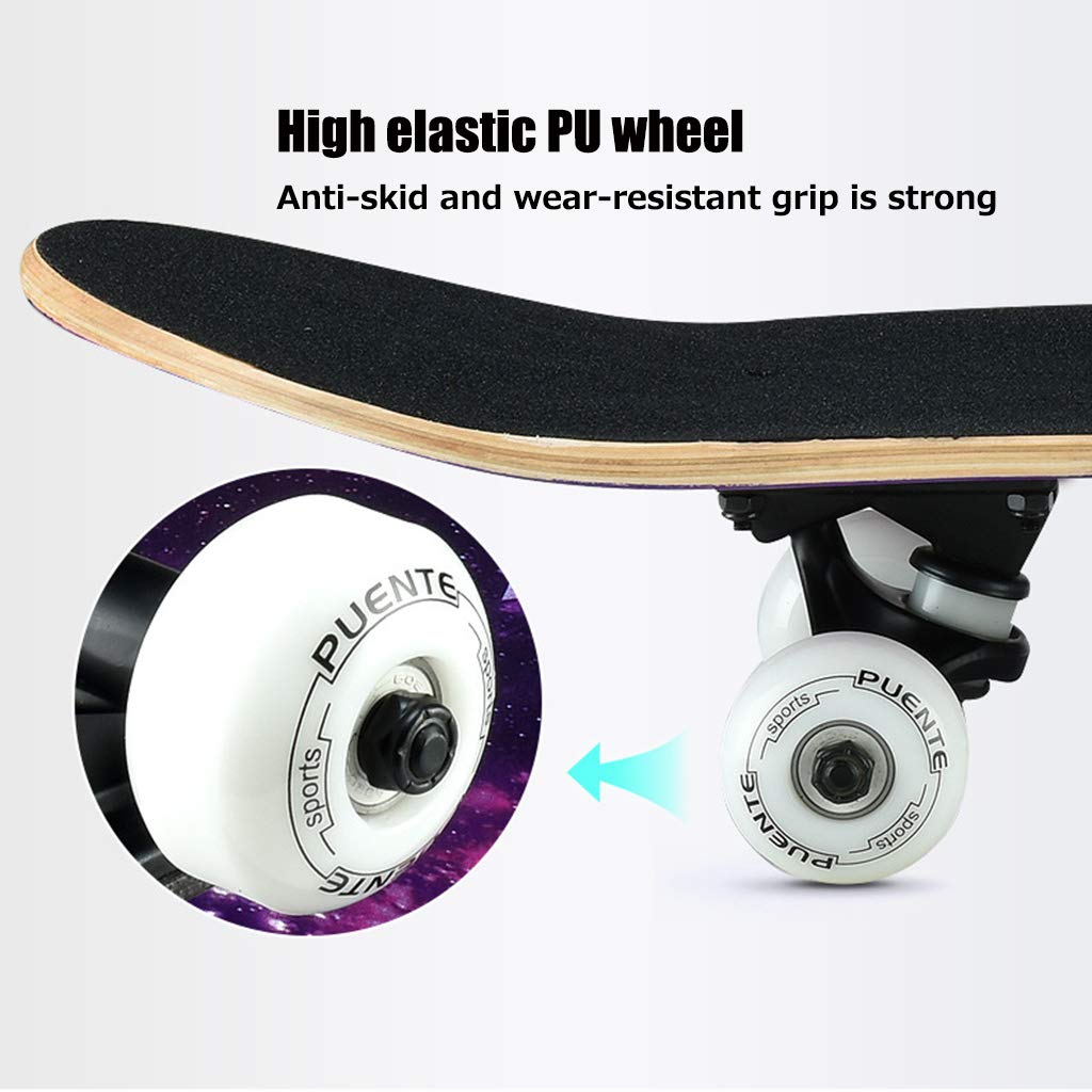 Skateboard Kids Complete 31 Pulgadas 4 Ruedas 8 Capas Maple Balance Sense Development Recessed Pro Skateboard Principiantes Adultos Jóvenes