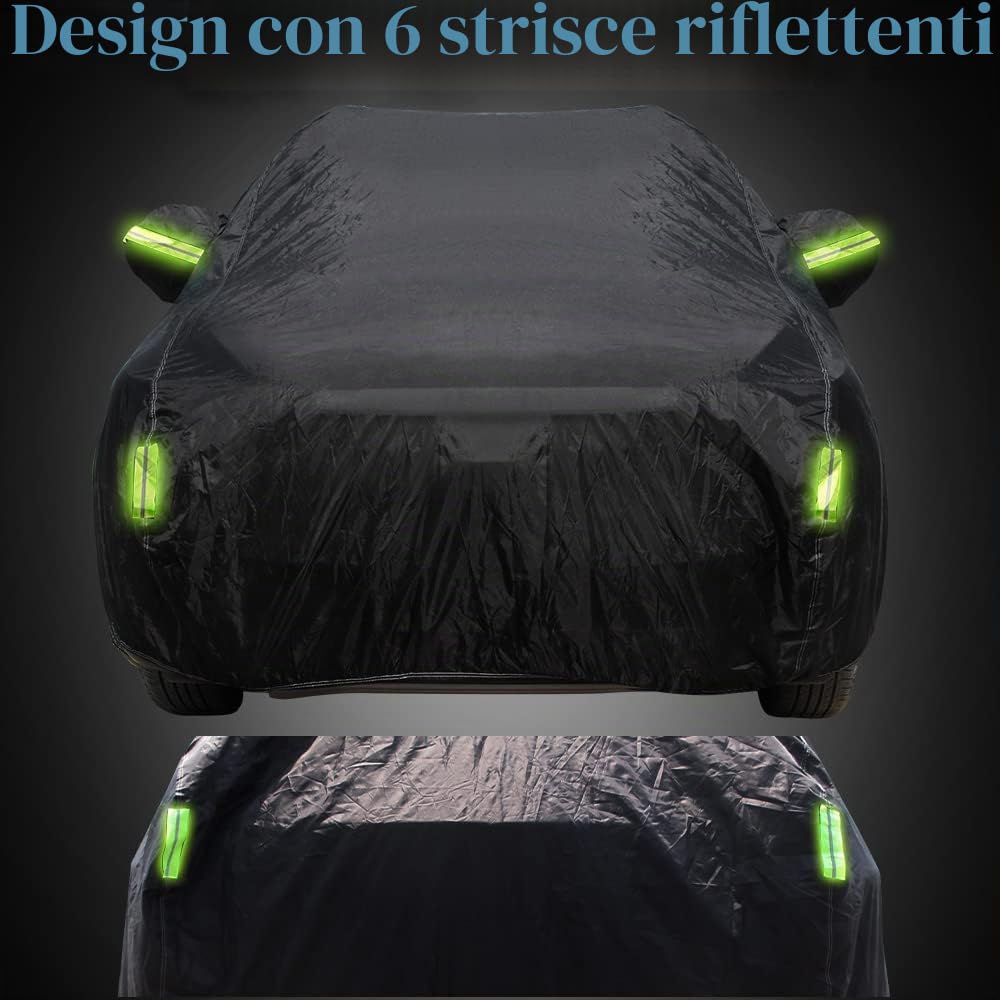 Maxure Telo Copriauto Esterno, per Fiat Seicento 600 Impermeabile Resistente Polvere Antivento Protezione UV Antineve Protezione Copriauto.