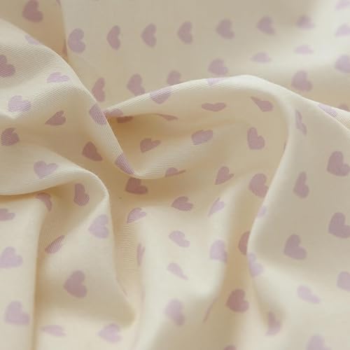 Miniatura 6 de AOJIM Juego de funda de edredón estilo fresco, funda de edredón de algodón puro con motivo de corazón, ropa de cama de 3 piezas (1 funda de edredón