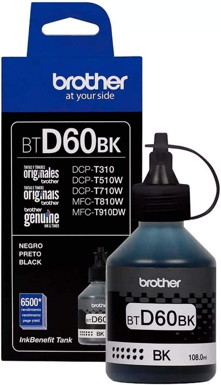 Brother Kit de 4 Tintas BTD60BK BT5001Y BT5001M BT5001C : Amazon.com.mx:  Oficina y papelería