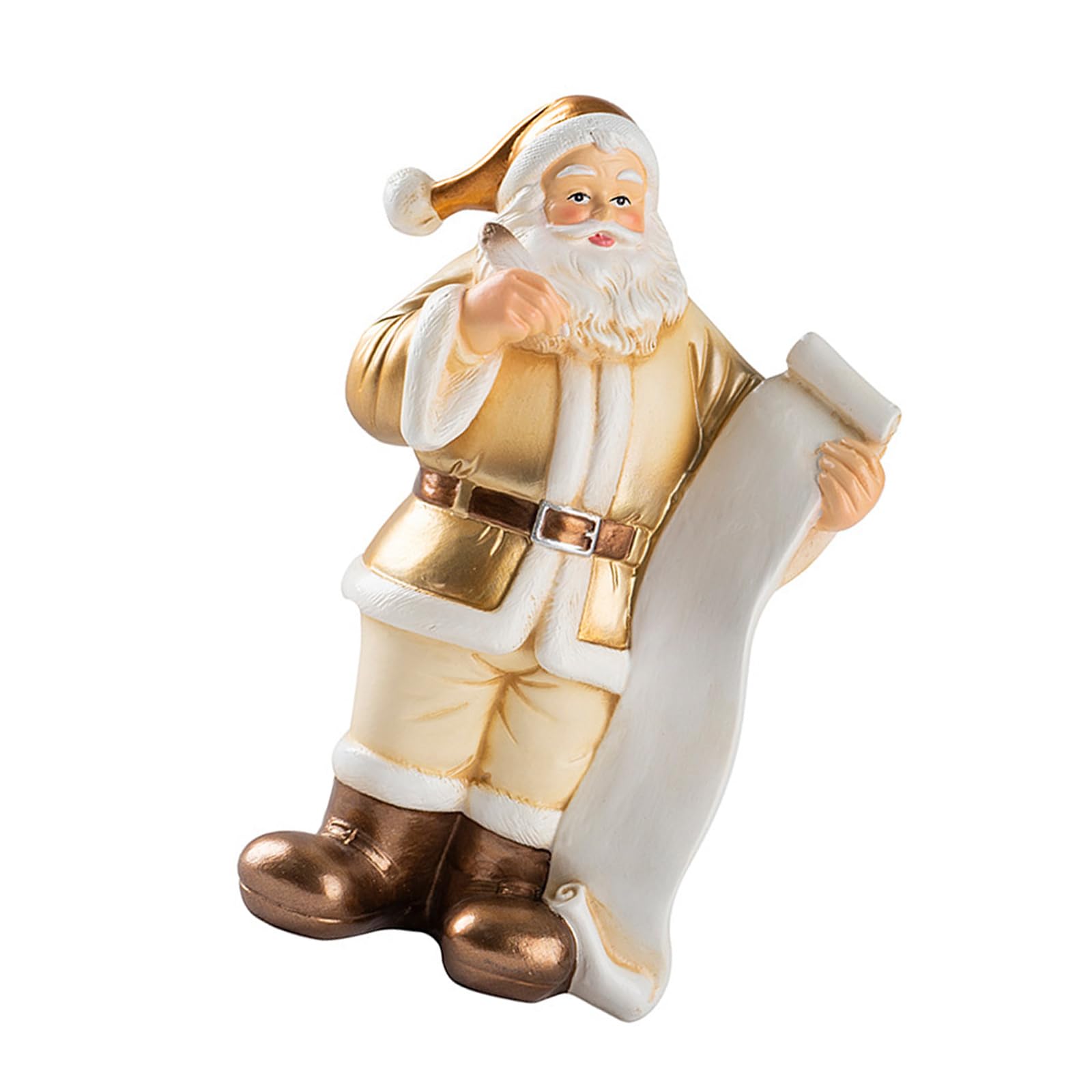 Vlhpnpe Gold Christmas Santa Clauses Figurine, Resin Santa Clauses Statues Christmas Holiday Decoration Ornament For Table Centerpieces Statues Table Centerpieces