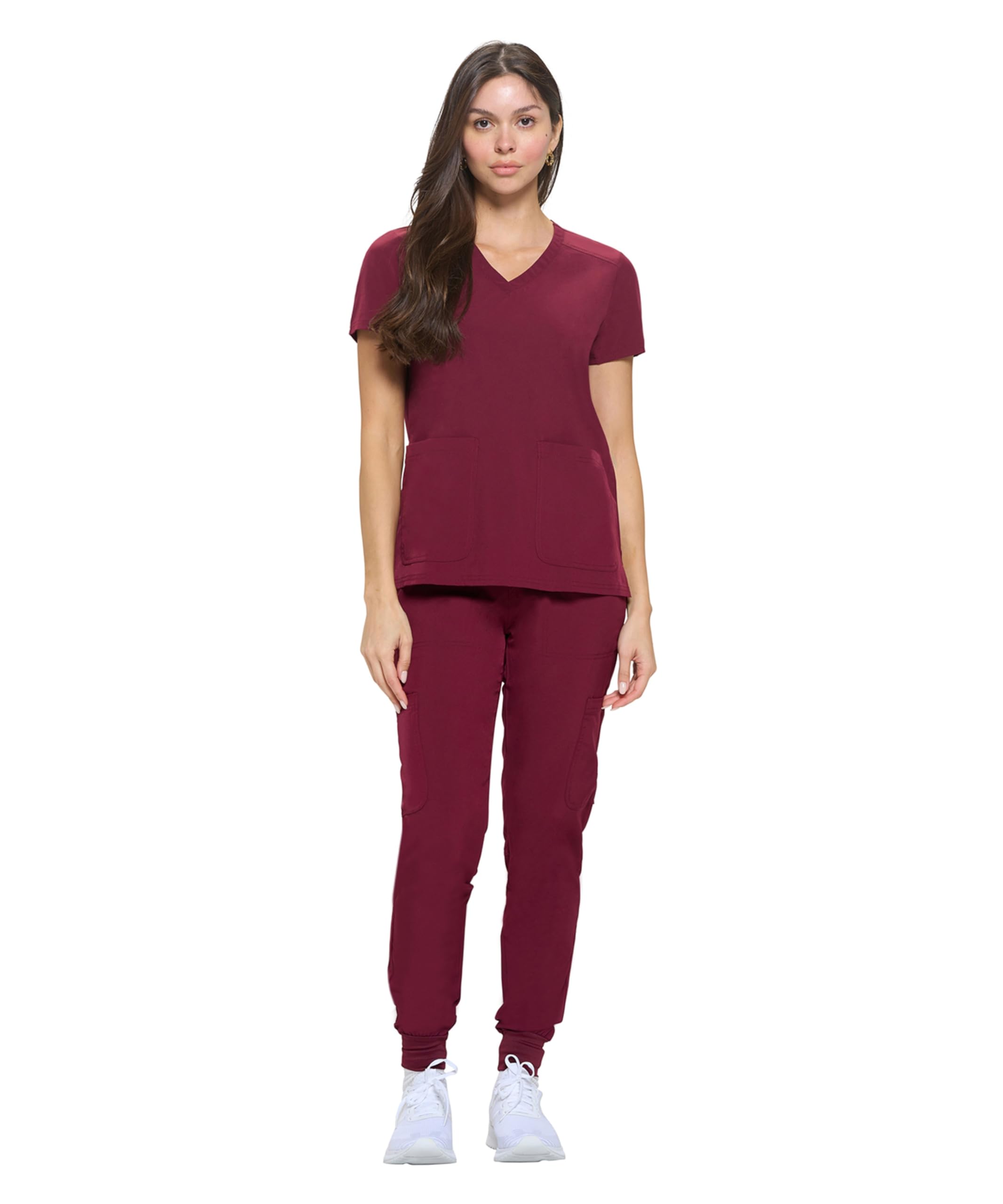 Natural Uniforms Womens Essential Cool Stretch Jogger Scrub Set with Regular and Petite Sizes