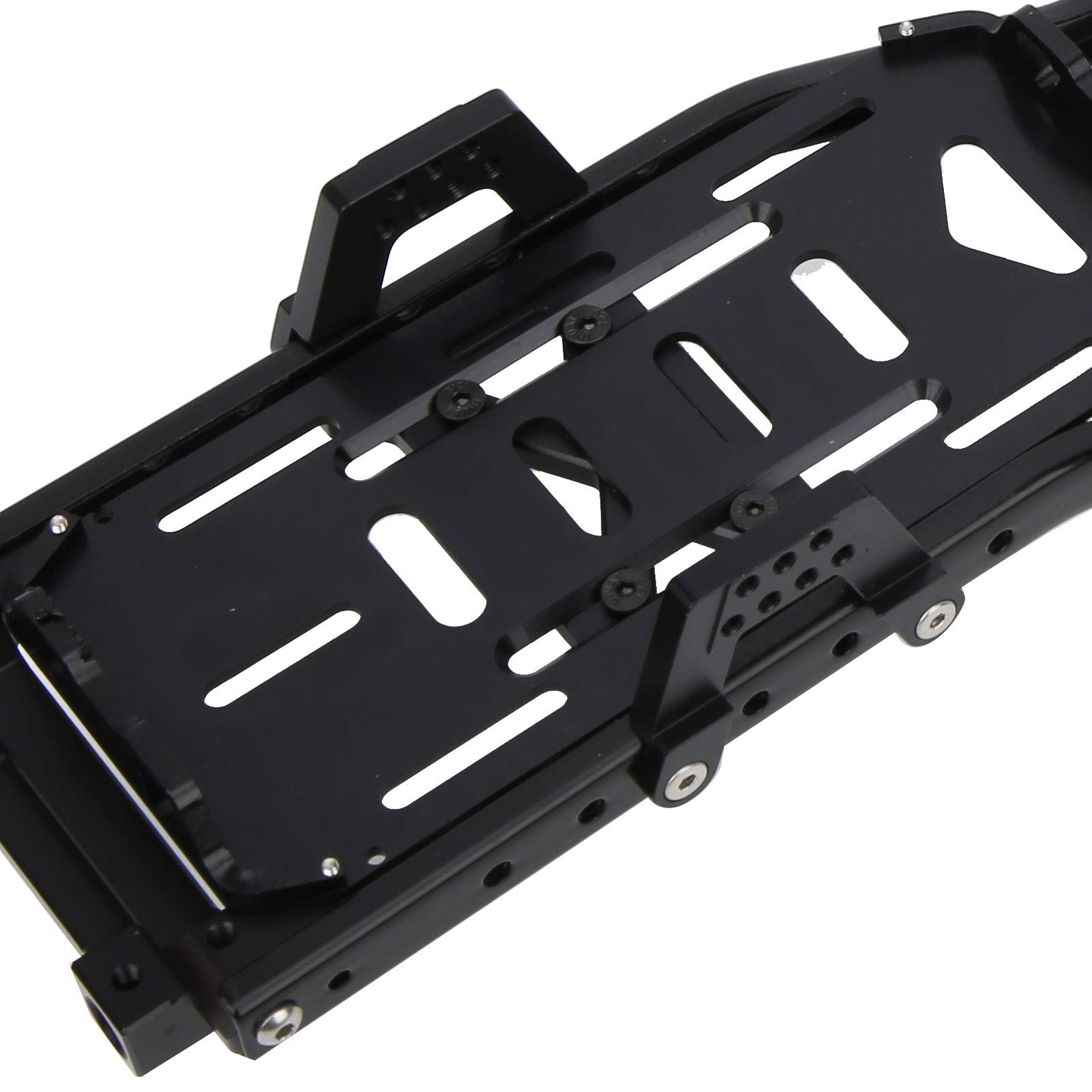Rozstaw Osi 313 Mm Metalowa Rama Podwozia Przednia Skrzynia Biegów dla Axial SCX10 II 1/10 Crawler RC CarBlack Jakość Wykonania Zgodna z Produktem 90047 Osiowa Nadaje się do Gąsienic 90046