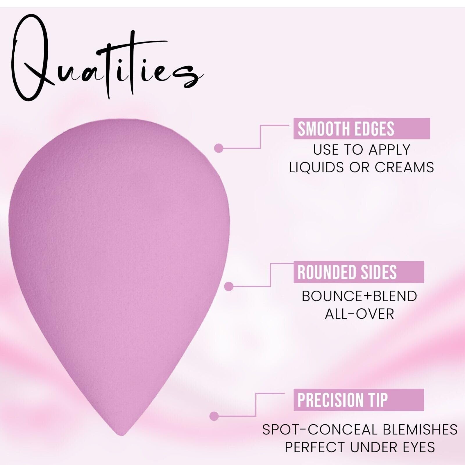 Prime Fashions 3-Pack Beauty Blender Set Professional Makeup Sponges for Seamless Foundation Blending - Ideal for Liquid, Cream, and Powder Formulas - Image 3
