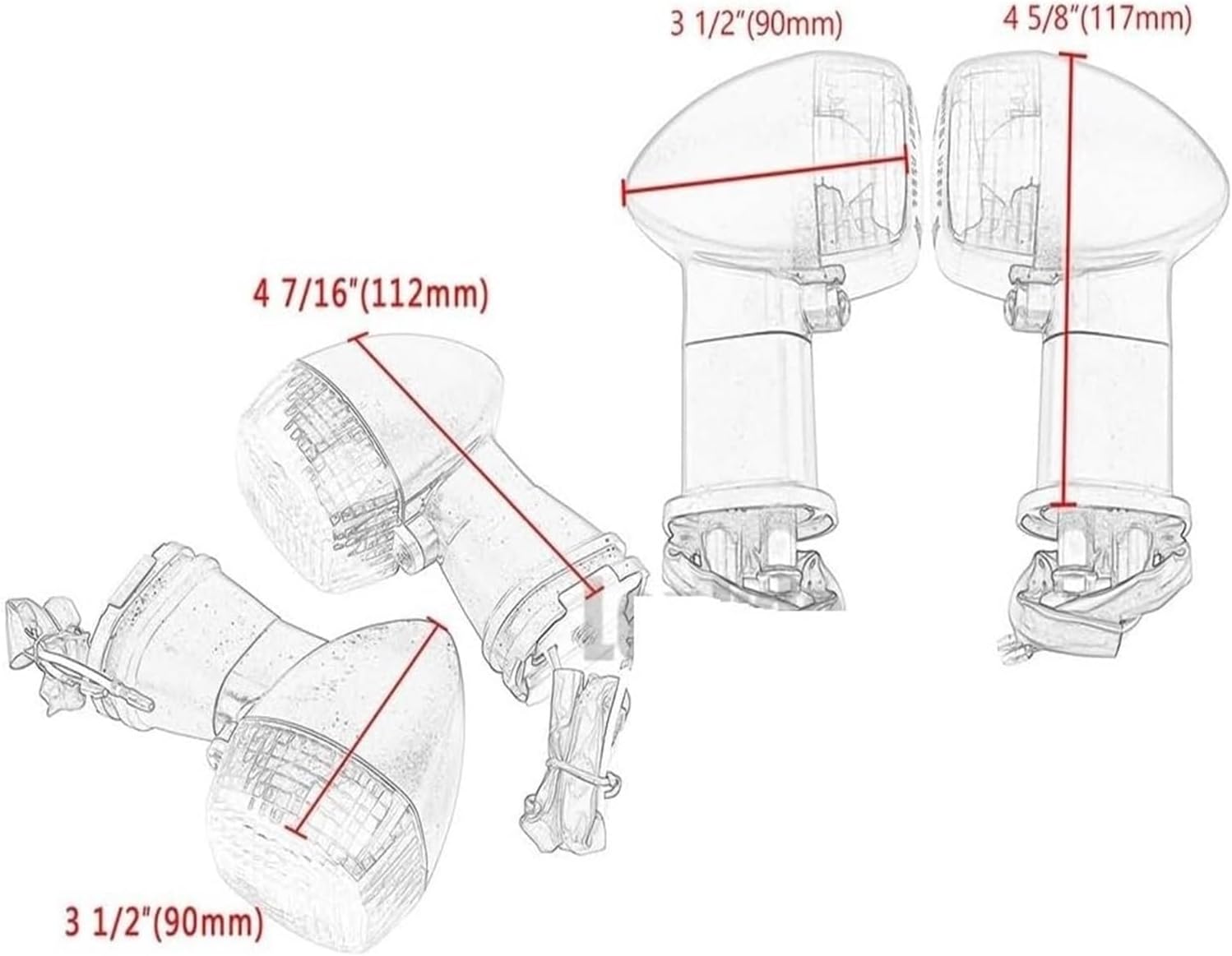 ウインカー ターンシグナル 用 カワサキ 用 ニンジャ ZX6R ZX7R ZX9R