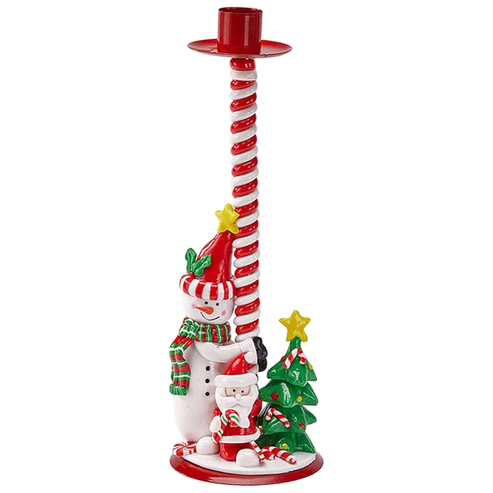 carotoe Timelessly European Themed Display Hold Iron Frame PVC Festival Home Accent Piece Christmas Table Candelabra