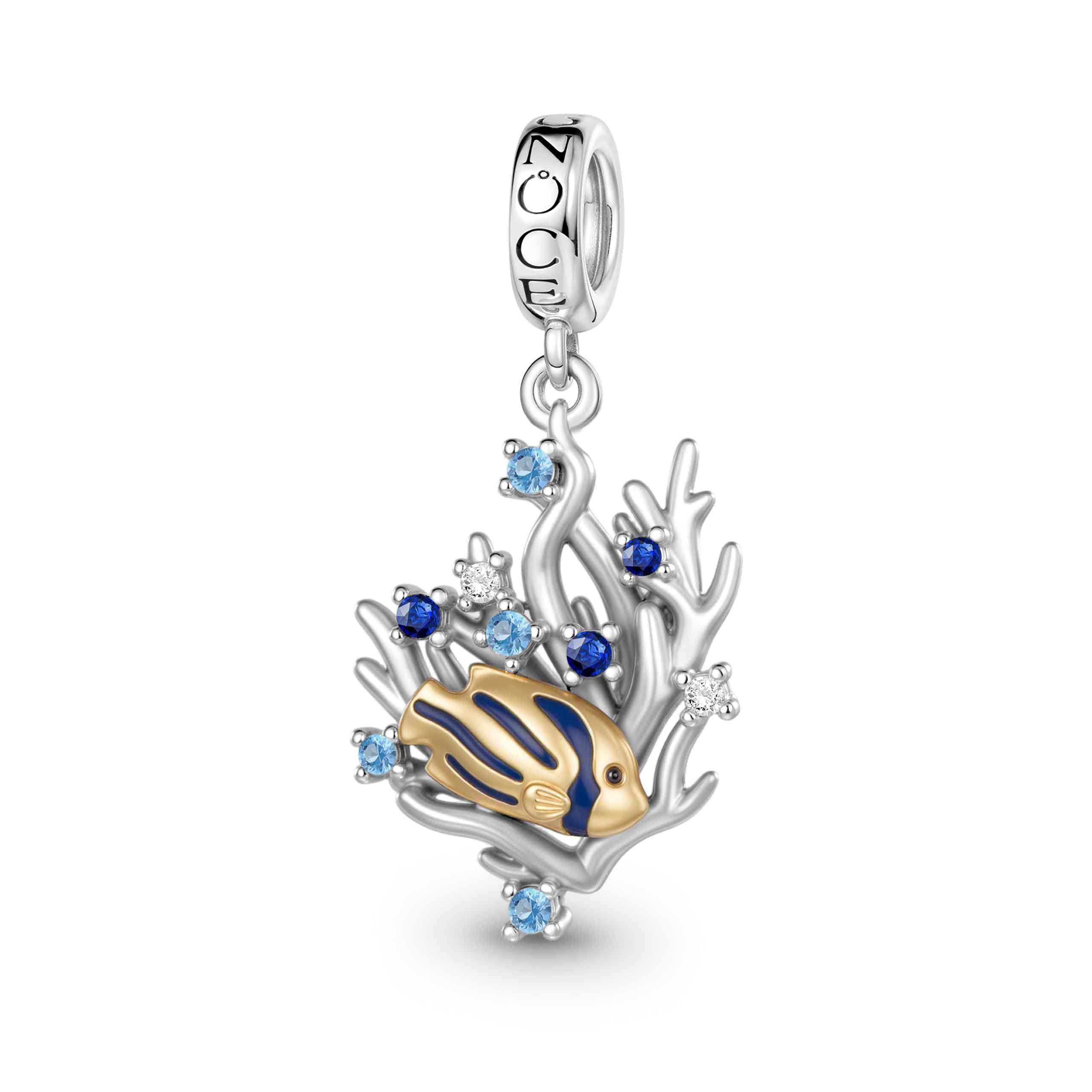 GNOCE Ocean World Sea Life Charms for Bracelets, 925 Sterling Silver Cute Animal Pendant Dangle Charm Bead Fit Bracelets &amp; Necklaces, Hand-Finished Keepsake Jewelry Gift for Women