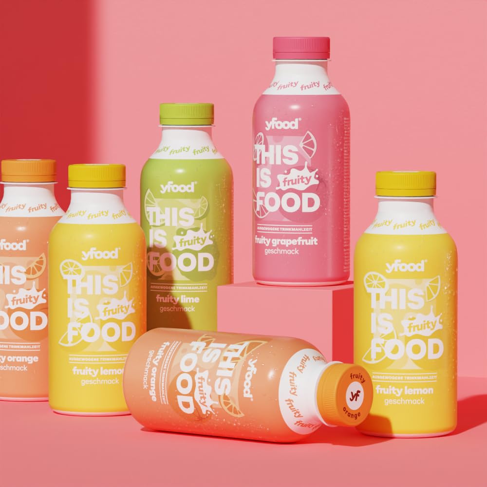 yfood Fruity Trinkmahlzeit - für unterwegs & stressige Tage - vollwertig & ready-to-drink (6 x 500ml)