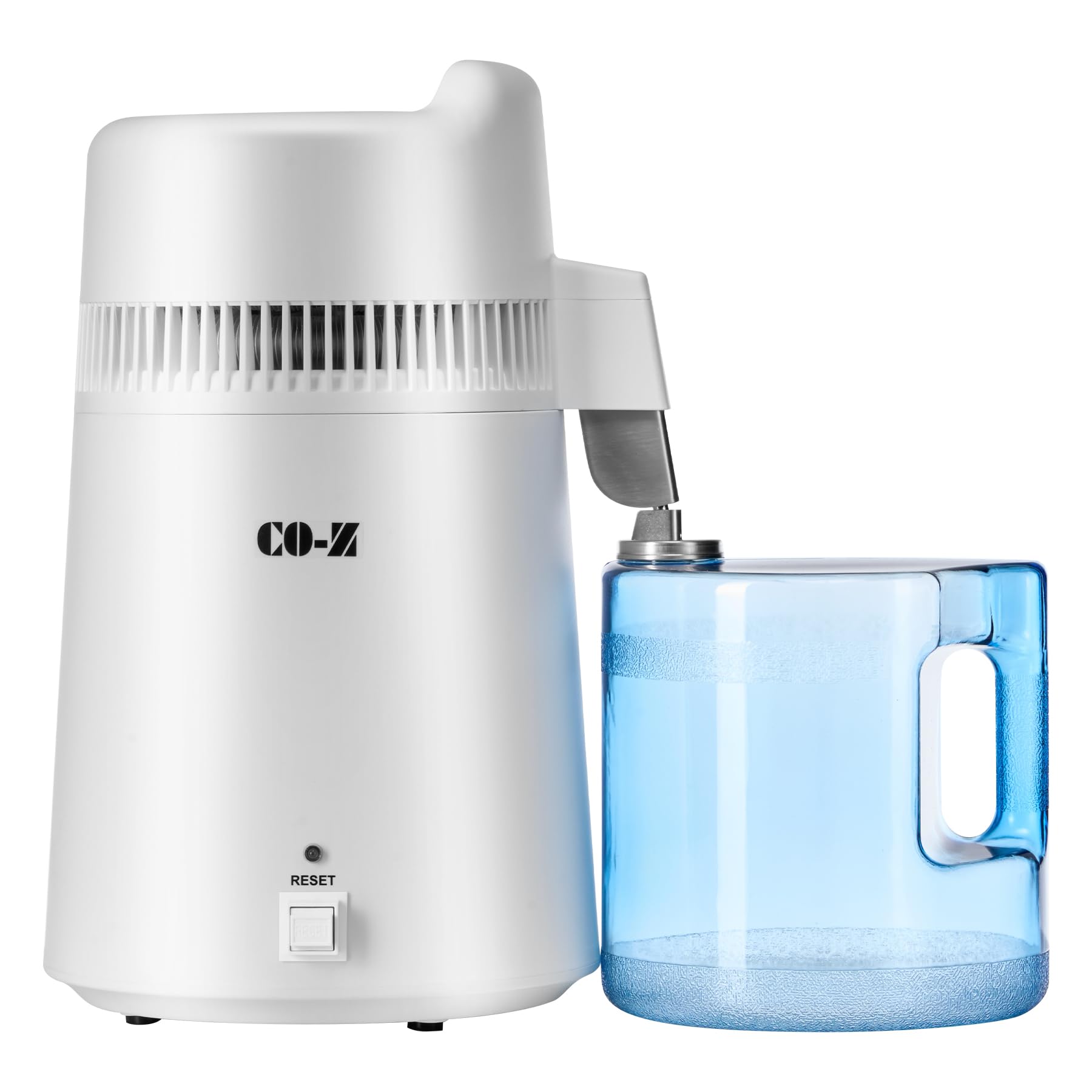 CO-Z Countertop Water Distiller, 6L Distilled Water Maker for Drinking Water Purification, 900W Portable Water Purifier Machine Home Office Travel, White