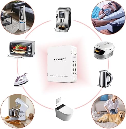 Miniatura 5 de LVYUAN Convertidor de voltaje de 1000 W, 110120 V a 220240 V, transformador elevador, convertidor eléctrico con protección de disyuntor para