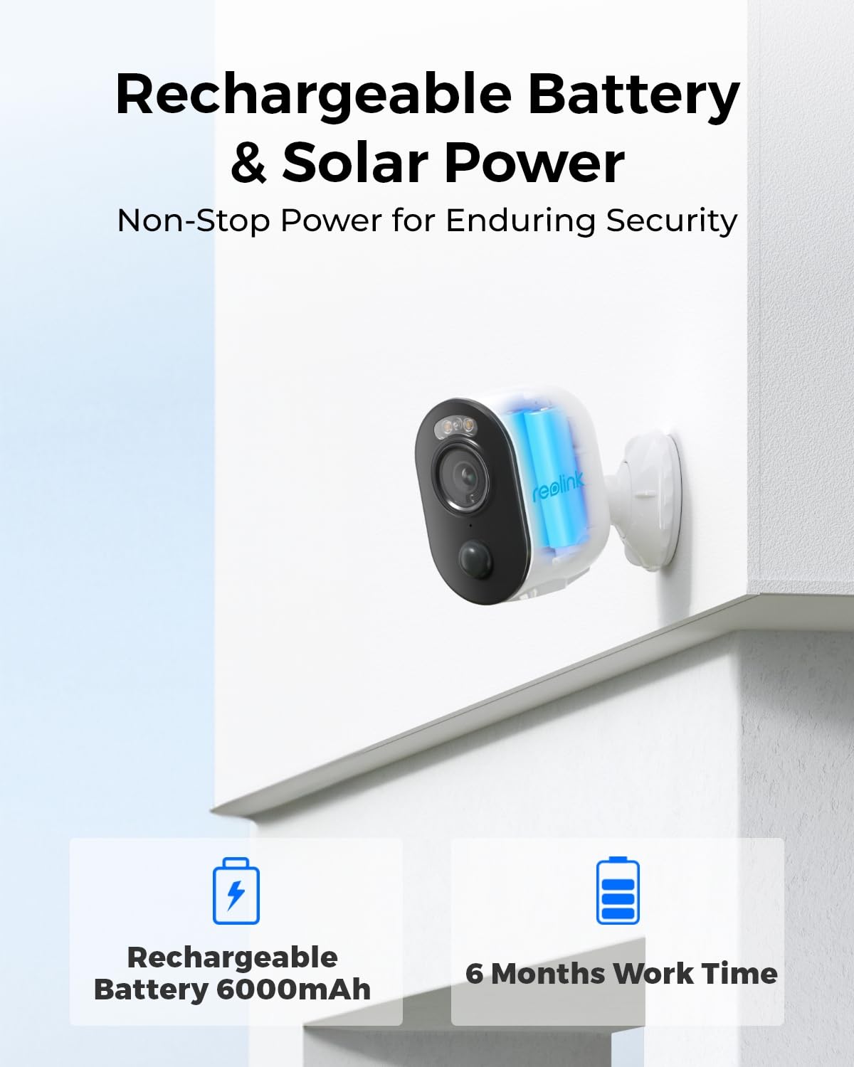 Reolink Argus Eco met zonnepaneel oplaadbare batterij Zonne-energie Draadloze Outdoor Security Camera 3MP HD PIR Motion Detection 2-Weg Audio microSD Card Slot Bullet WiFi CCTV IP Camera