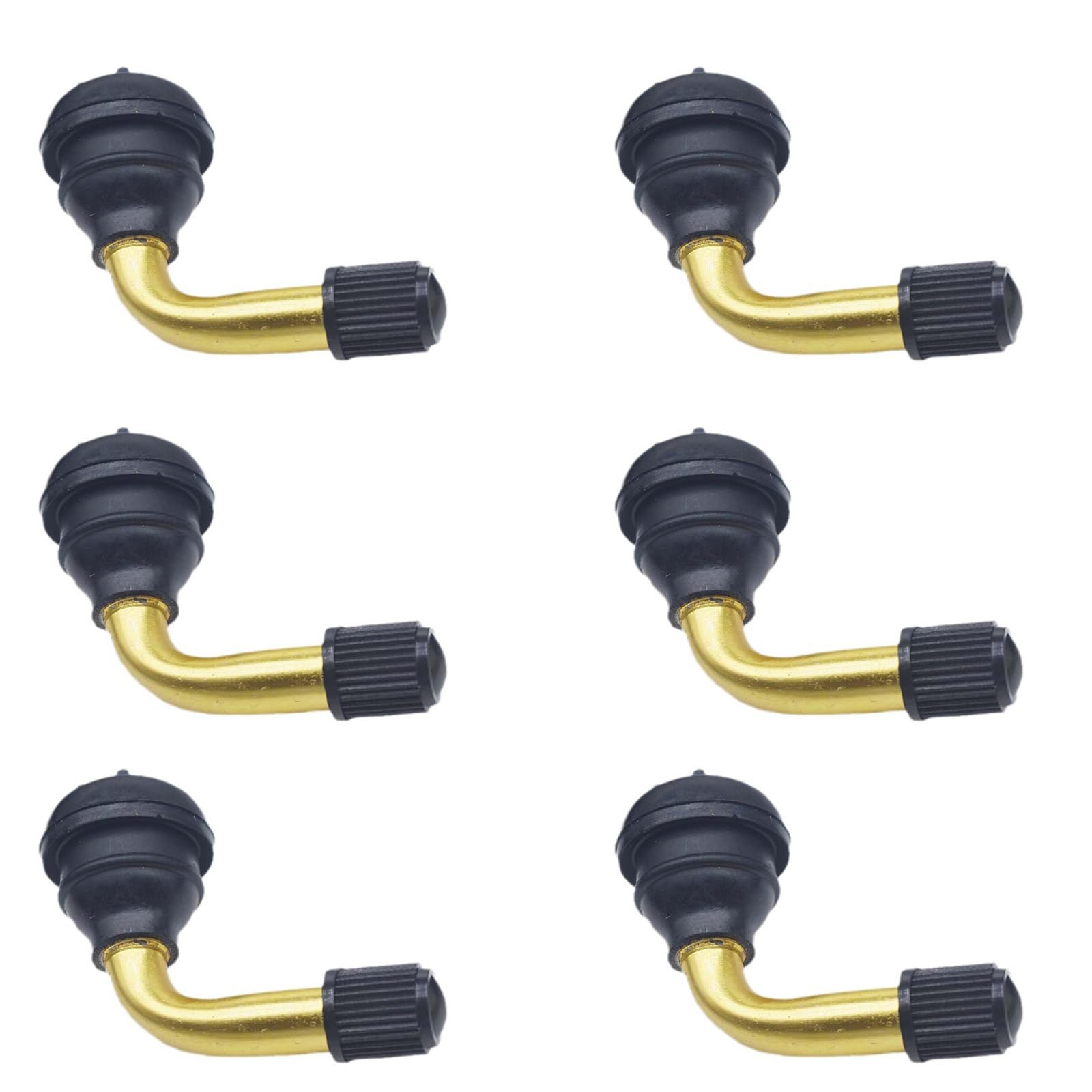 6 Unidades PVR70 Válvula de Rueda, Válvula Tubeless 90 Grados, Latón para Motocicletas, Autos, Bicicletas, Scooters