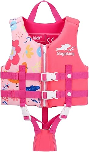 Vista 19 de Gogokids Chaleco de natación para niños pequeños, chaleco de natación de alta calidad para niños de 30-40-50-60-70-80 libras, flotadores para niños