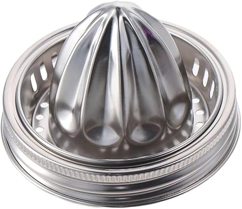 Miniatura 3 de Exprimidor manual simple de acero inoxidable, exprimidor de limón de 3.38 pulgadas, tapa de exprimidor de tarro Mason de 3.38 pulgadas, compresor de