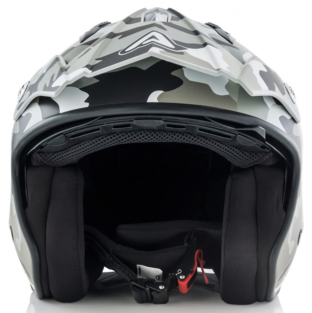 Acerbis Jet Aria, Casco Uomo, Marrone, L