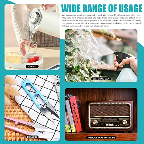 Cimeton 240Pcs 15Sizes Compression Springs Assortment Kit Stainless Steel Compression And Extension Springs For Home Repairs And Diy Projects (Bigger Sizes Kit) #TOP6