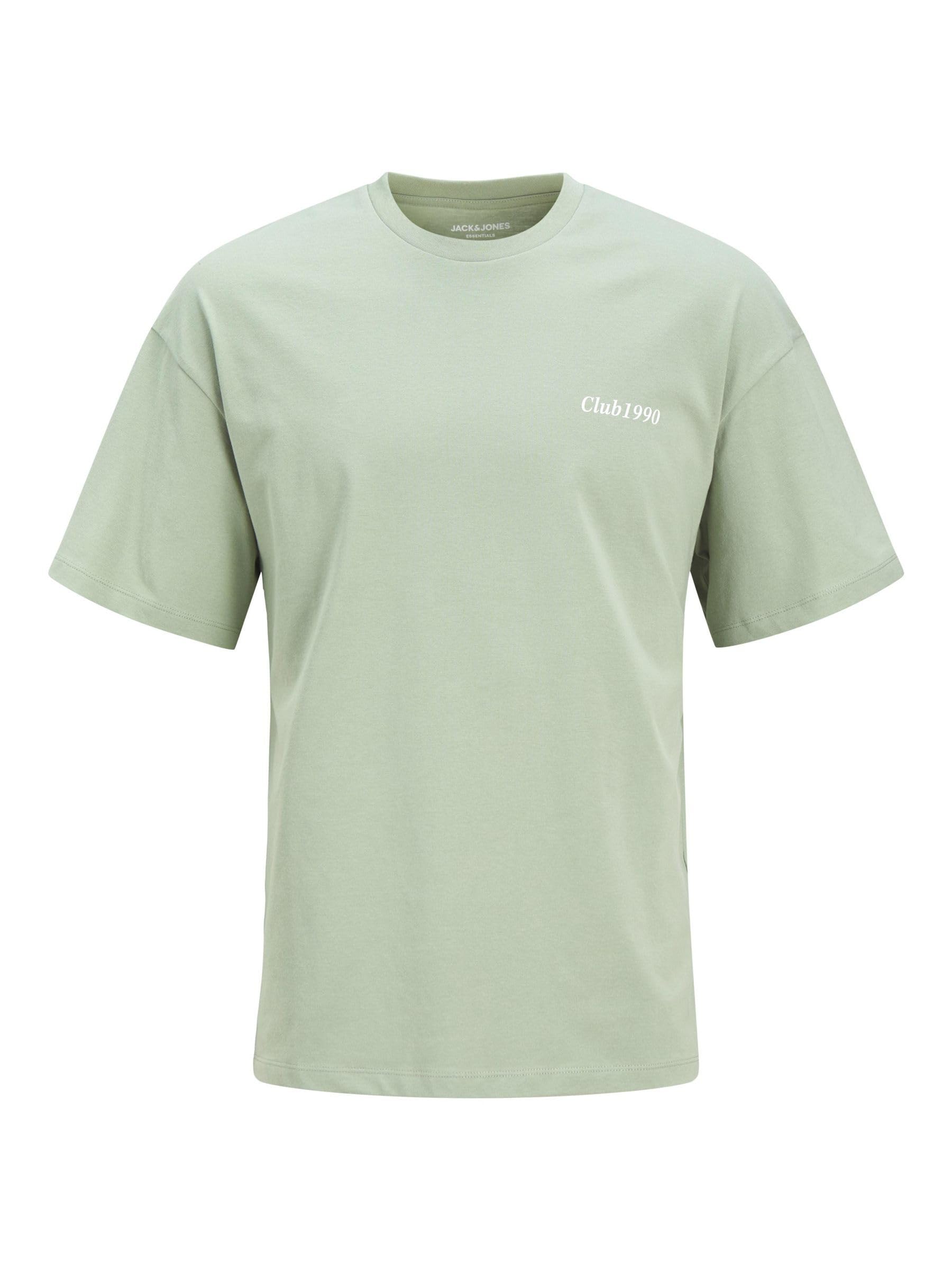 JACK & JONES Men's Jjebradley Graphic Tee Ss O-Neck Noos T-Shirt, Iceberg Green, L