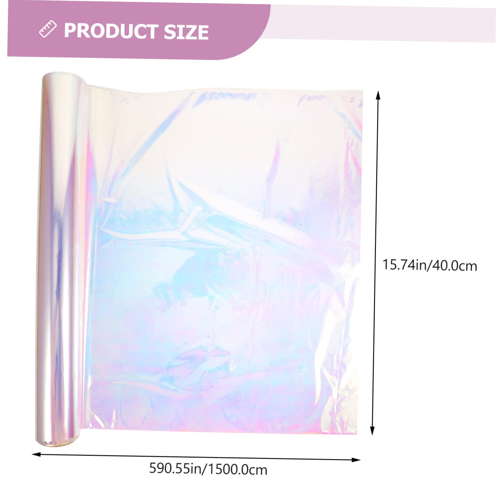 Ipetboom 1Roll Iridescent Flower Wrapping Film for Crafts Present Wrapping Suitable for Festivals and Parties