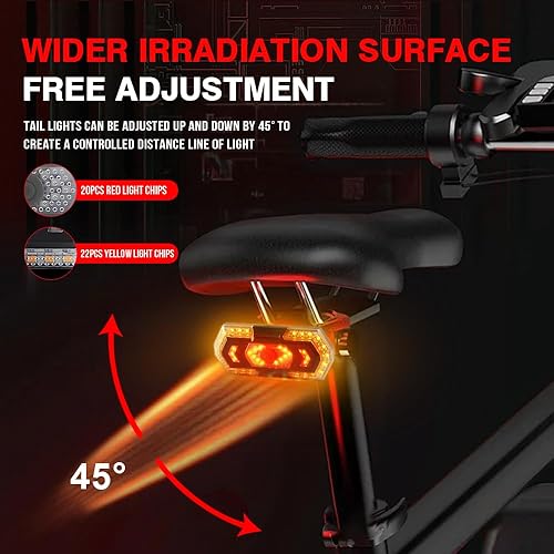 Miniatura 6 de KaiDengZhe - Luz trasera para bicicleta, luces indicadoras para bicicleta, 5 modos de luz, luz trasera de bicicleta, impermeable, luz estroboscópica