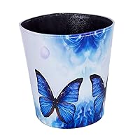 Vista 12 de Cubo de basura de 10L/2.64 galones, cesta de basura decorativa, cesta de papel de desecho de cuero PU, bote de basura impermeable para baño