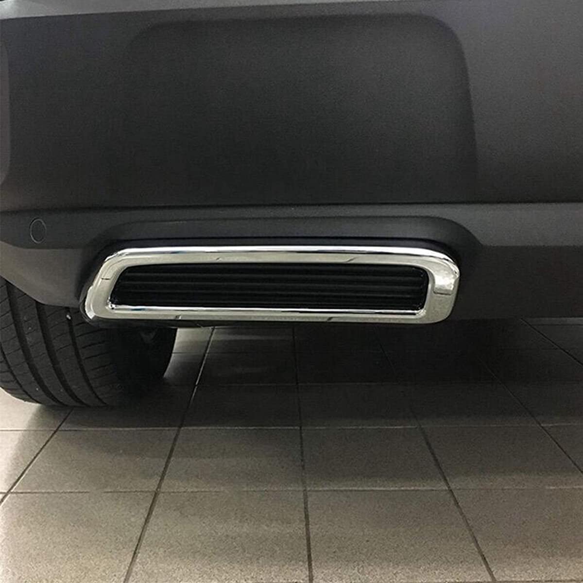 Cornice decorativa di copertura e finiture per terminale di scarico in ABS argentato, accessori auto per 3008 4008 5008 2017-2021