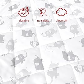 Pack and Play Sheets Fitted, Breathable Thick Playard Lovely Print Cover 39275 Compatible with Graco Pack n Play, Elephant