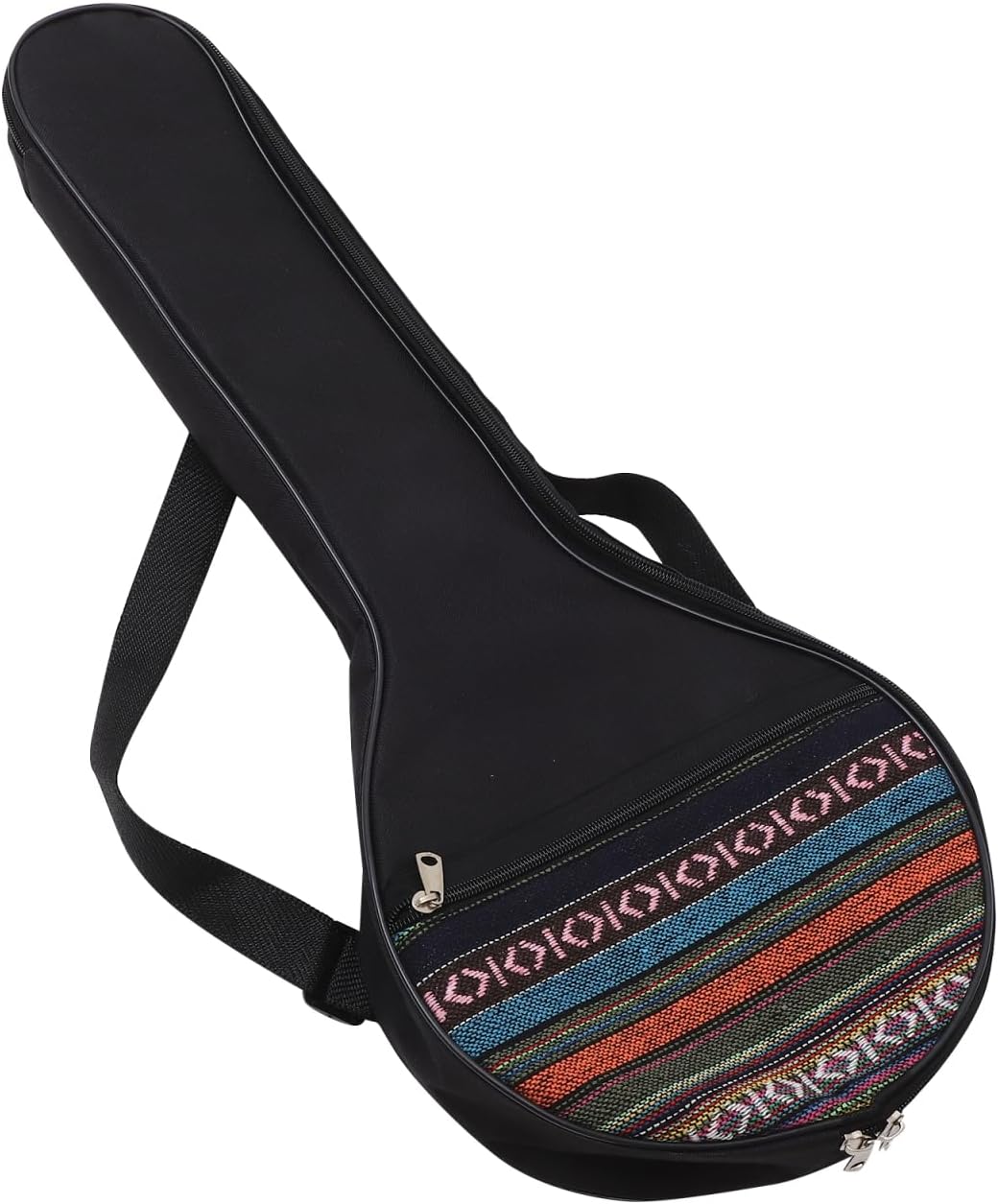Hemoton 4 String Banjo Gig Bag with Padded Cushion and Adjustable Shoulder Strap Ethnic Style Musical Instrument Storage Pouch 25.00X10.43X2.95 Inches