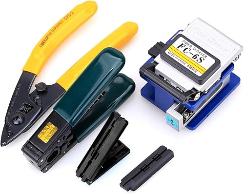 Miniatura 1 de Cruiser 5IN1-FTTH-KIT Kit de herramientas de fibra óptica 5 en 1 FTTH con cuchilla de fibra FC-6S y pelacables de doble puerto + alicates pelacables