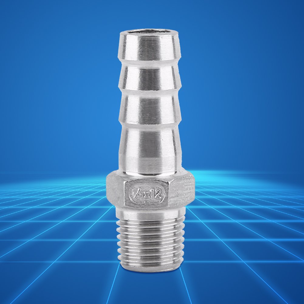 6x Schlauchtülle Aus Edelstahl 304, 11 Mm Barb Auf 1/4" Außengewinde, Für Wasser, Luft, Öl Und Kraftstoff, Leckdicht