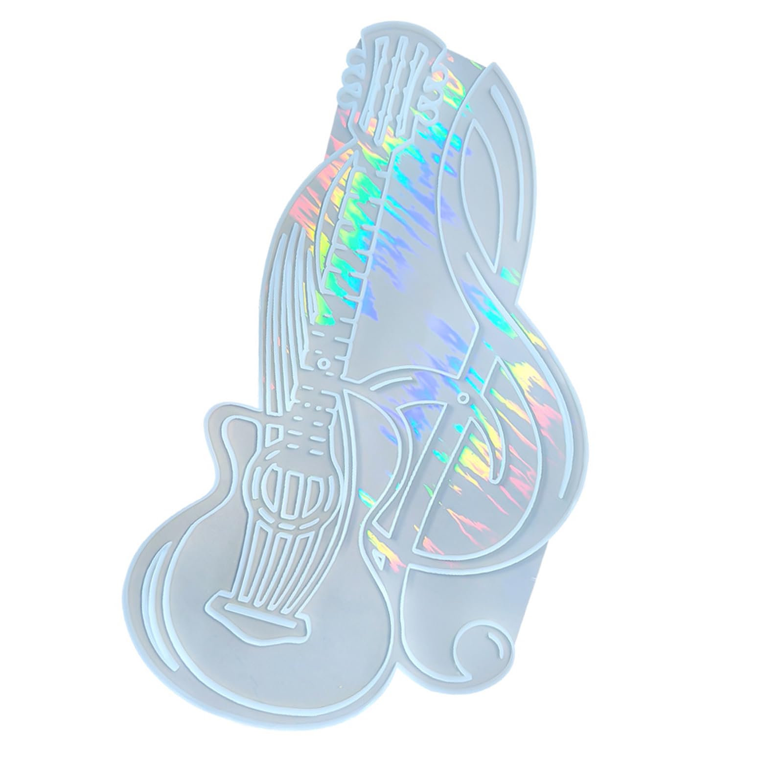 Unikalna stereoskopowa forma silikonowa gitara nuta do projektów artystycznych z żywicy motyw muzyczny żywica forma gitara nuta artykuły dekoracyjne do biżuterii