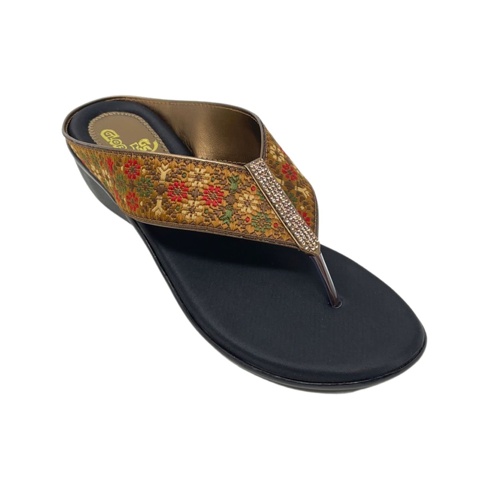 GLOBAL STEP G1164,Women Embroidered BURMY Chappal (CHIKU, Numeric_8) (B0C71KWVT3) Amazon Price History, Amazon Price Tracker