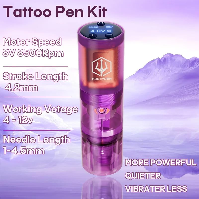 High Power Tattoo Pen Kit For Permanent Makeup Tattoo Machine Kit Wireless Supply Kit