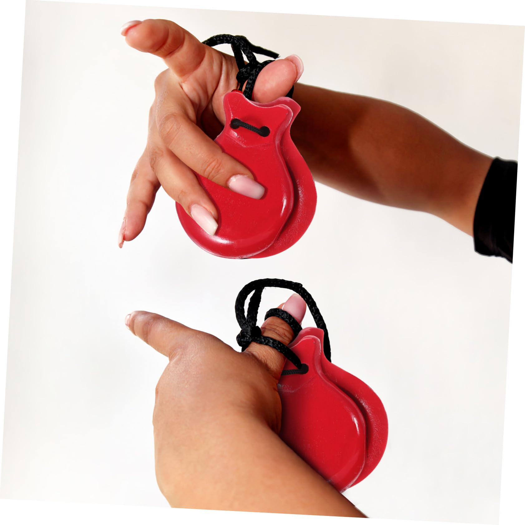 Mikinona Nacchere Di Legno Per Bambini, Giocattolo Musicale a Percussione Suono Nitido, Set 2 Paia in Legno Robusto Per Attività Educative e Sviluppo Musicale Infantile