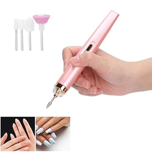 Miniatura 5 de Kit de taladro eléctrico para uñas, kit de manicura inalámbrico recargable, pulidor de uñas portátil con luz (01)