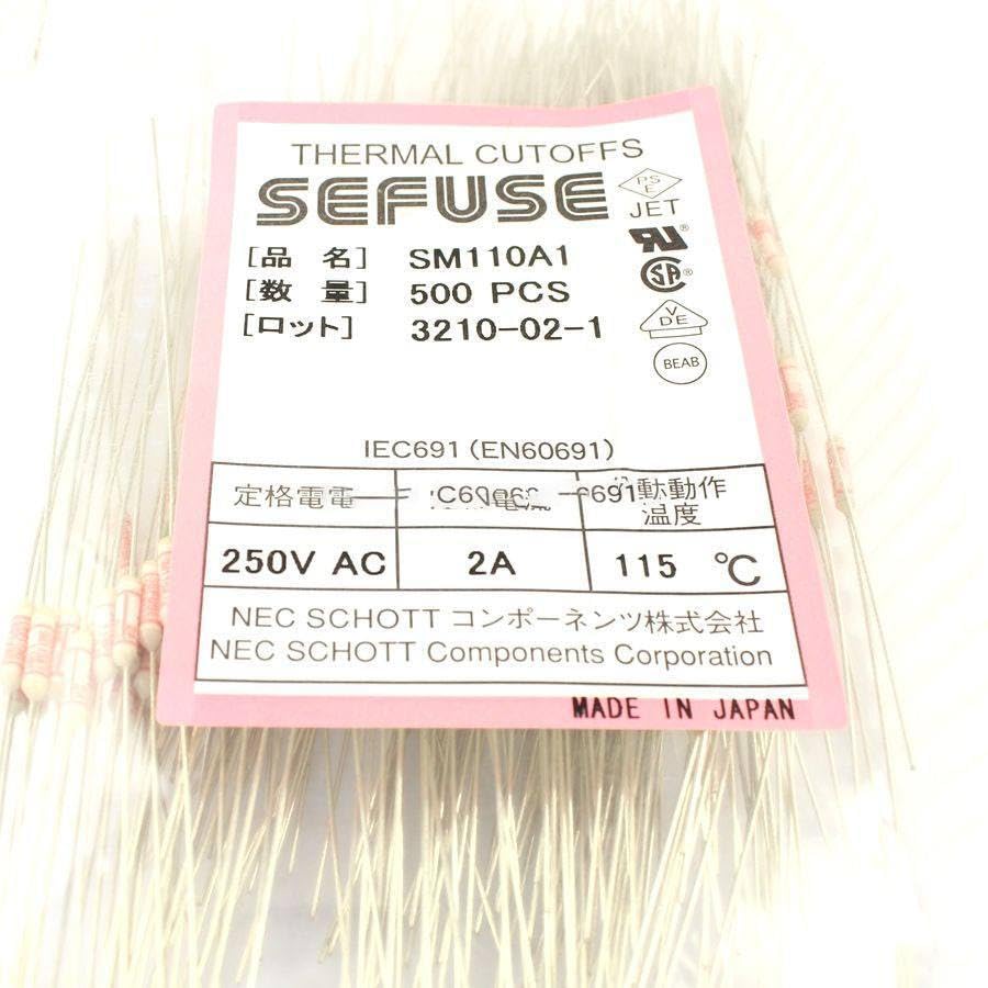 10 Pcs Thermal Fuse 115 Degree TF Cutoff 2A 250V SM110A1