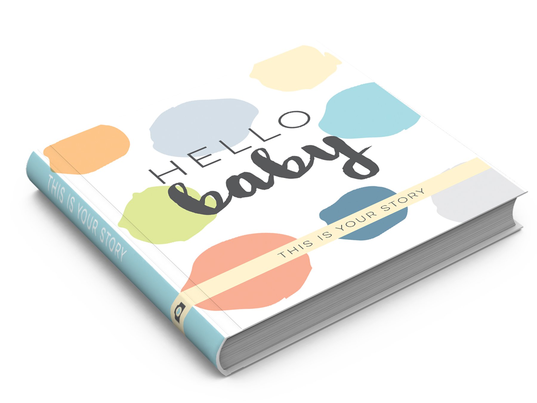 Sticky Bellies Modern Baby Memory Book (Aqua/Green/Grey/Blue)