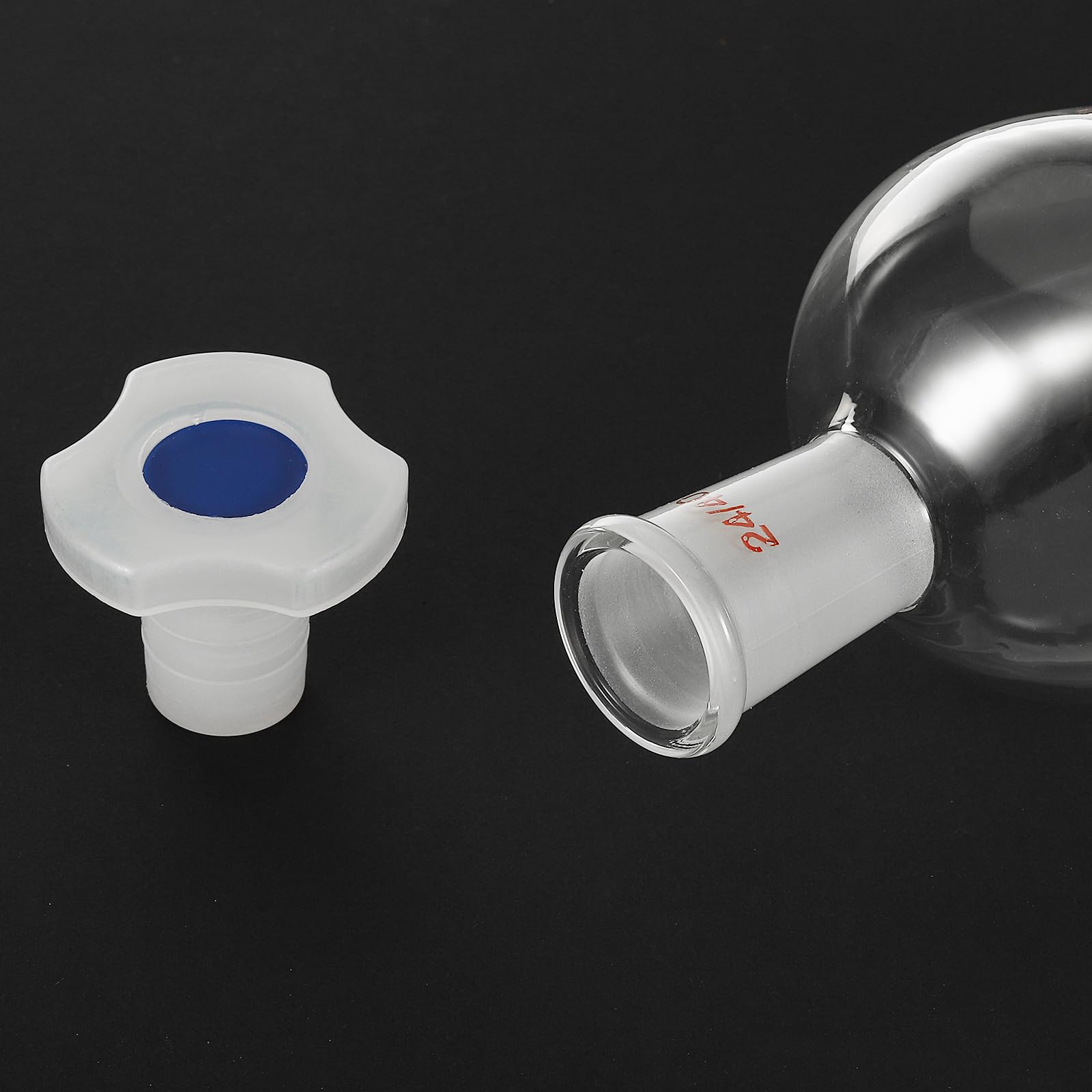 PATIKIL 250ml Imbuto Separatore Conico, Imbuto Separatore Da Laboratorio In Vetro Borosilicato Spesso Con Attacchi 24/40 E Rubinetto In PTFE Per Estrazione E Titolazione
